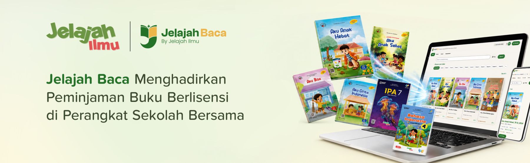 Perpustakaan Digital dengan 3rb+ Buku Unik Termasuk Buku Teks dan Buku yang Disetujui Pemerintah untuk Setiap Sekolah: Jelajah Baca Menghadirkan Peminjaman Berlisensi ke Perangkat Sekolah Bersama