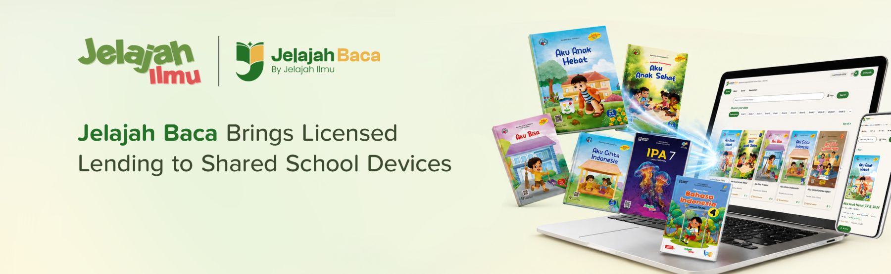 A Digital Library with 3k+ Unique Books including Government-approved Textbooks and Workbooks for Every School: Jelajah Baca Brings Licensed Lending to Shared School Devices